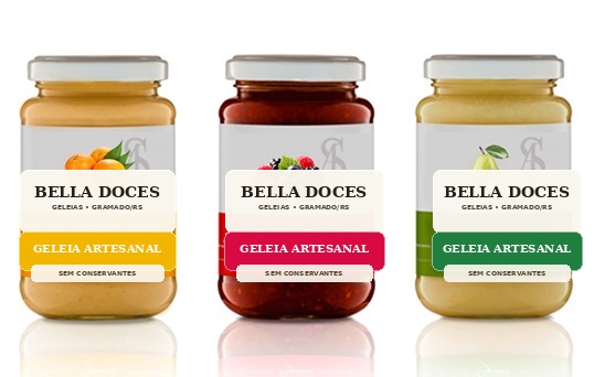 Potes de geleia Bella Doces